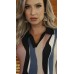 044950 - Blusa Ramany Manga 3/4 Estampada Gola Polo